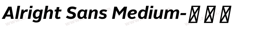 Alright Sans Medium字体转换